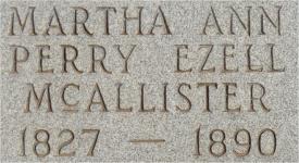 Martha Ann Perry Ezell McAllister